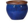 Donica Baryłka niebieska z nieszkliwionym rantem