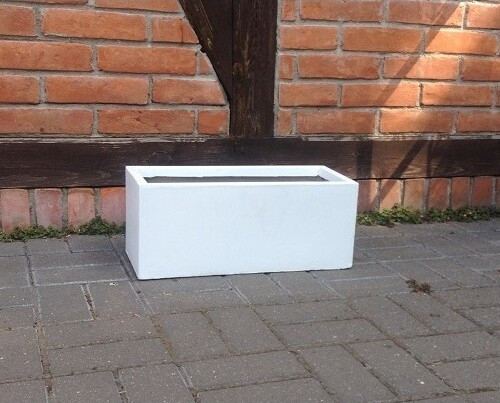 Donica DeeF betonowa skrzynia biała