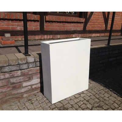 Donica DeeF wysoka betonowa skrzynia ścianka biała