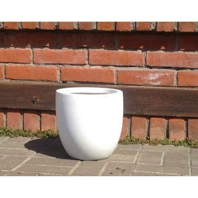 Donica DeeF betonowa okrągła biała