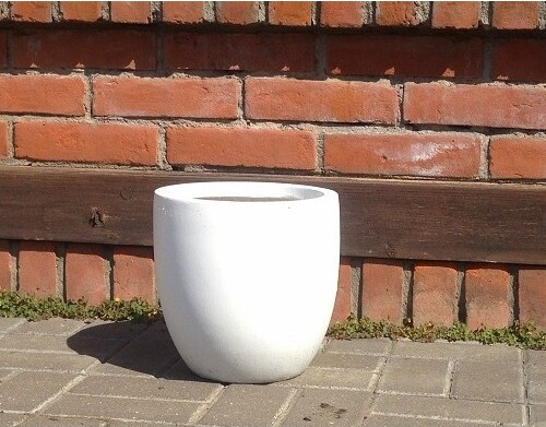 Donica DeeF betonowa okrągła biała