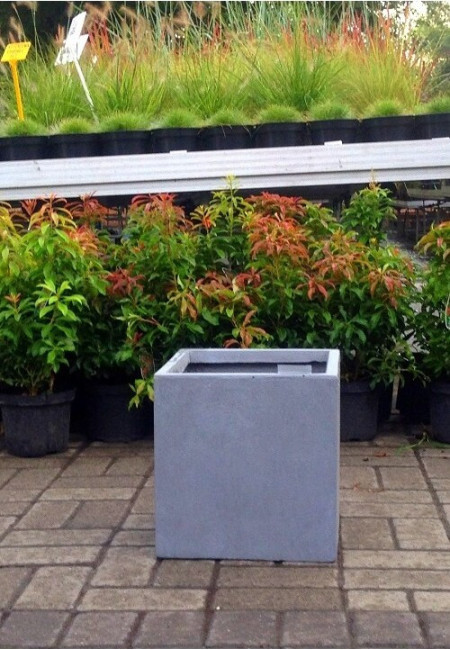 Donica sześcian szara cement