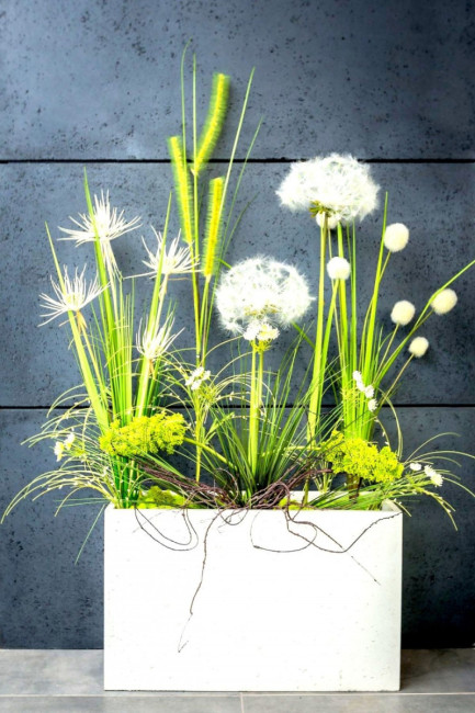 Donica ścianka biała beton architektoniczny