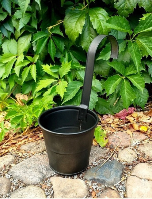 Doniczka wisząca metalowa czarna