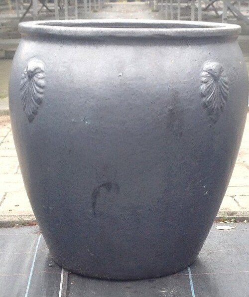 Donica szkliwiona dzban z ornamentem grafitowy