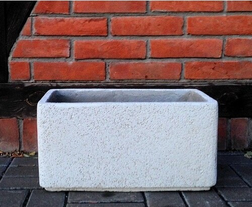 Donica skrzynia biały kamień