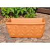 Donica terakota naturalna korytko ze wzorem