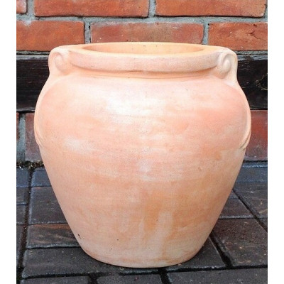 Donica terakota jasna dzban ze wzorem