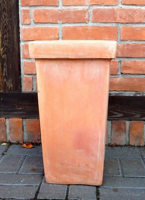 Donica terakota Terste kwadratowa z rantem wysoka