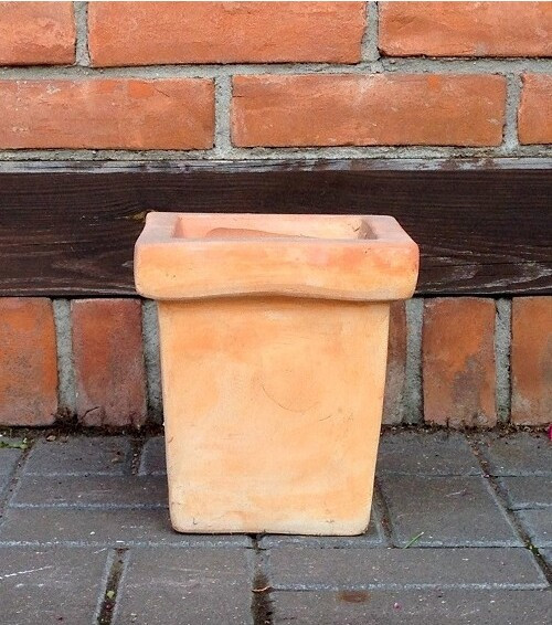 Donica terakota Terste kwadratowa z rantem