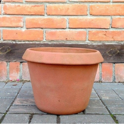 Donica terakota Terste okrągła z rantem