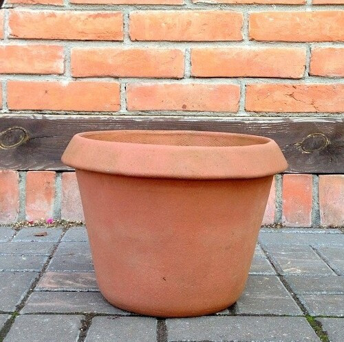Donica terakota Terste okrągła z rantem