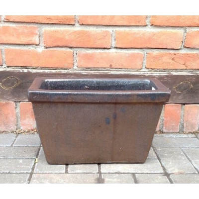 Donica Terste prostokątna skrzynia z rantem grafitowa