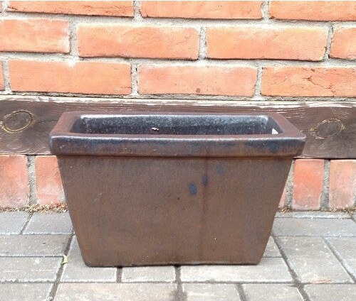 Donica Terste prostokątna skrzynia z rantem grafitowa