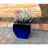 Donica szkliwiona trapez niebieski