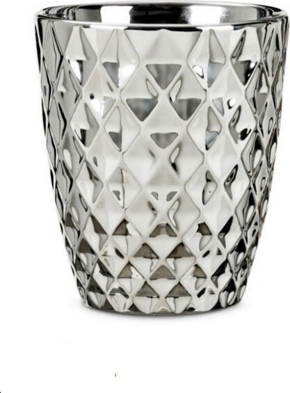 Doniczka storczykówka Diament srebrna lustrzana