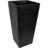 Donica recyklingowa czarny kwadratowy wazon bez rantu