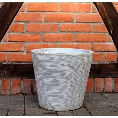 Donica ryflowana piaskowa stożek beż