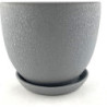 Doniczka Faktura okrągła szara