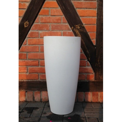 Donica włoska wazon wysoki biały matowy