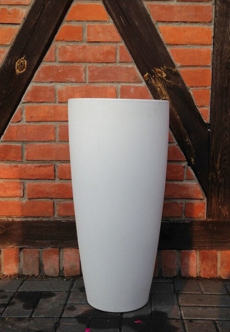 Donica włoska wazon wysoki biały matowy