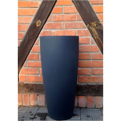 Donica włoska wazon wysoki antracyt matowy