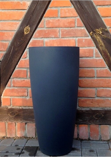 Donica włoska wazon wysoki antracyt matowy