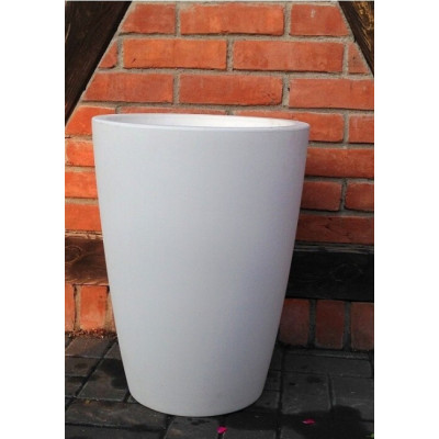 Donica włoska wazon niski biały matowy