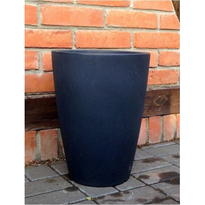 Donica włoska wazon niski antracyt matowy