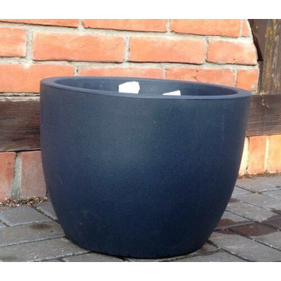 Donica włoska okrągła antracytowa matowa