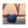 Donica włoska okrągła antracytowa matowa