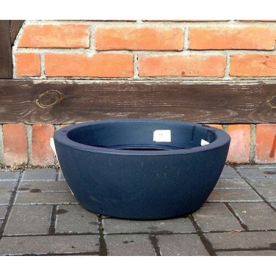 Donica włoska okrągła misa antracyt matowa