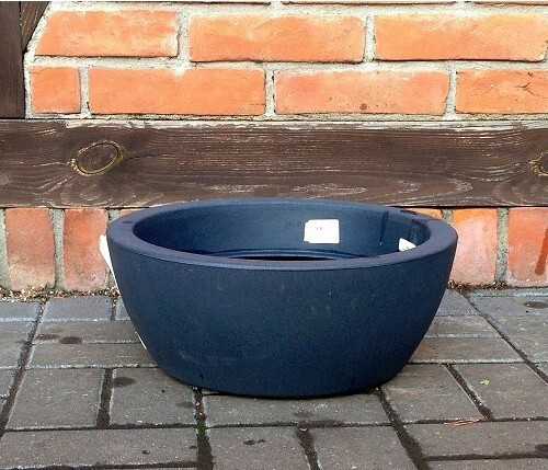 Donica włoska okrągła misa antracyt matowa