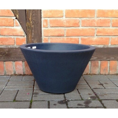 Donica włoska okrągła misa stożek antracyt matowa