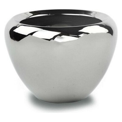 Doniczka Mirror srebrna lustrzana kulista