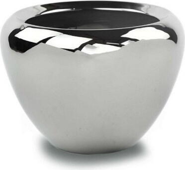 Doniczka Mirror srebrna lustrzana kulista