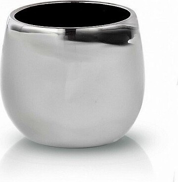 Doniczka Mirror srebrna lustrzana beczułka