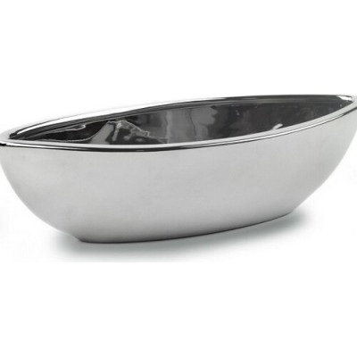 Doniczka Mirror srebrna lustrzana łódka