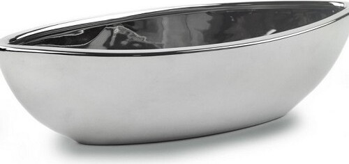 Doniczka Mirror srebrna lustrzana łódka