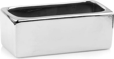 Doniczka Mirror srebrna lustrzana skrzynka prostokątna