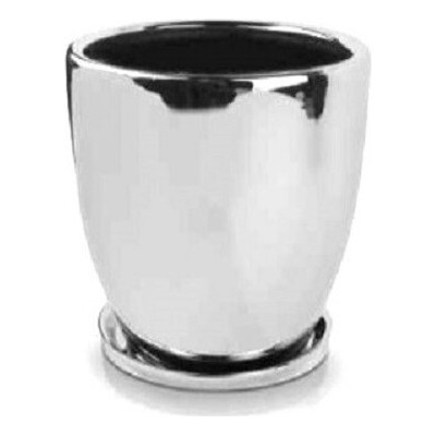 Doniczka Szalin srebrna mała lustrzana