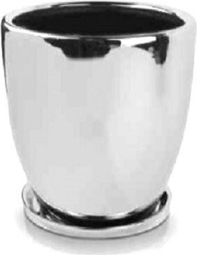 Doniczka Szalin srebrna mała lustrzana